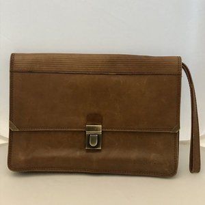 Vintage Ferran Cerdans Disseny Large Leather Wallet Clutch Made In Spain